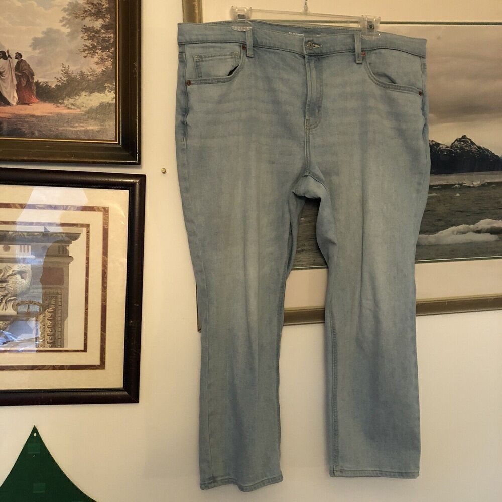 Old Navy Mid Rise Boyfriend Built in Warm Crop leg Blue Jeans Sz 16 A763